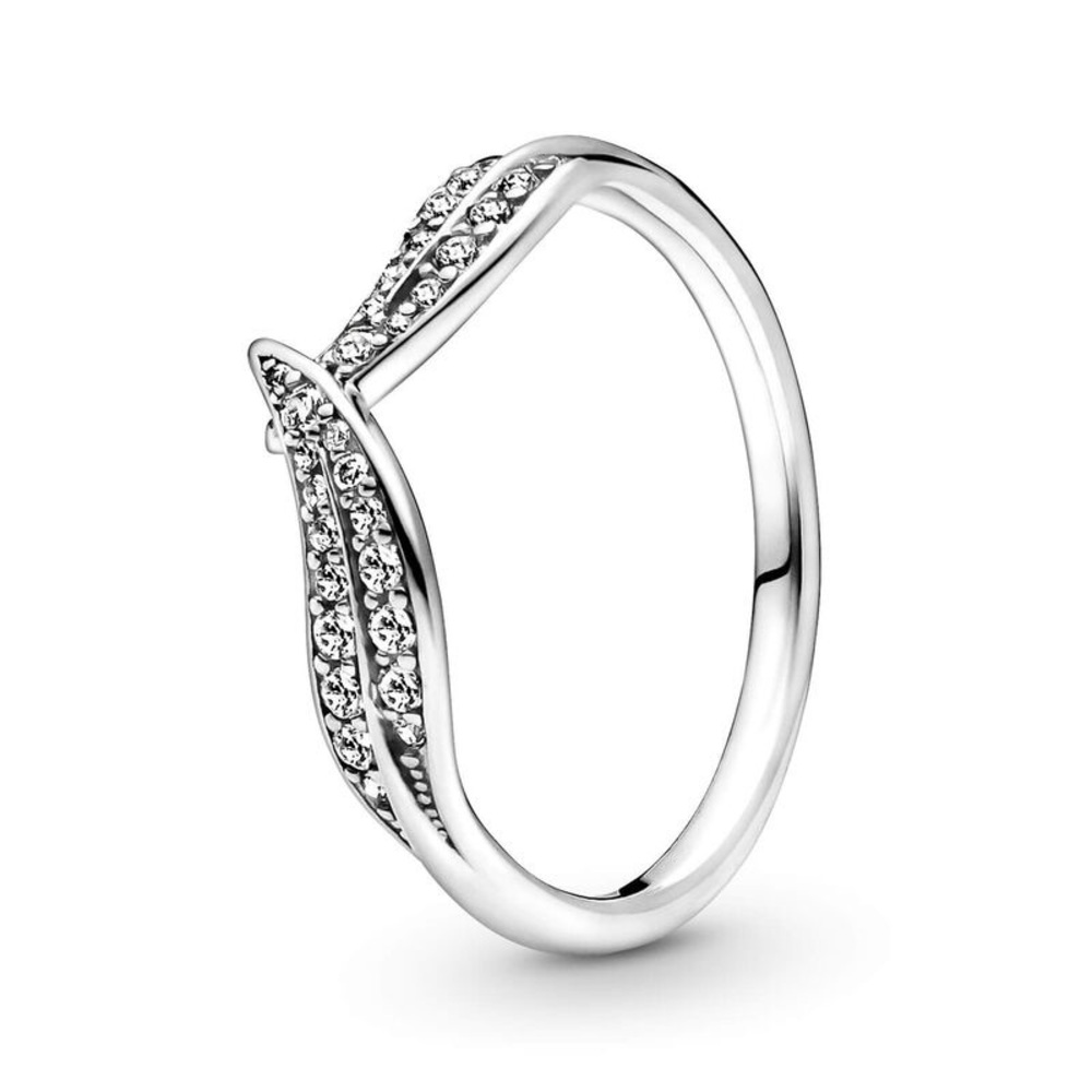 Pandora Sparkling Leaves 199533C01-56 EUC